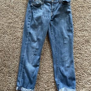 7 For all mankind skinny crop & roll jeans